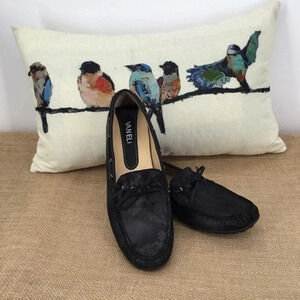 Vaneli Womens Leather Driving Loafers Moccasin Shoes Black Size 8.5N